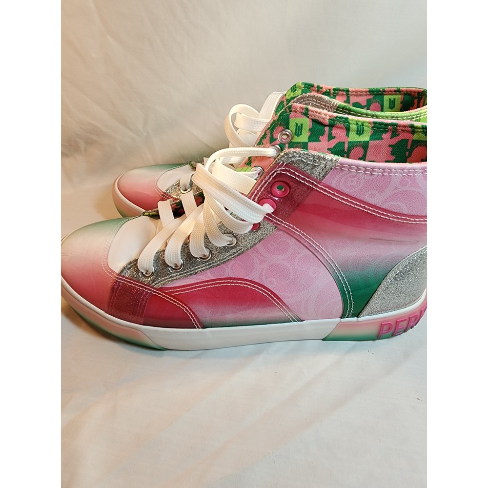 Wicked The Musical High Top Sneakers Pink Green Glinda Elphaba Defy Gravity 10 - Picture 3 of 9